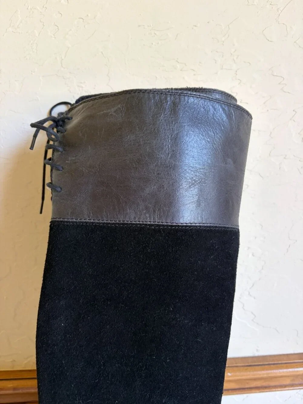 Lucky Brand 7M Komah Over the Knee Black Suede Leather Tall Boots